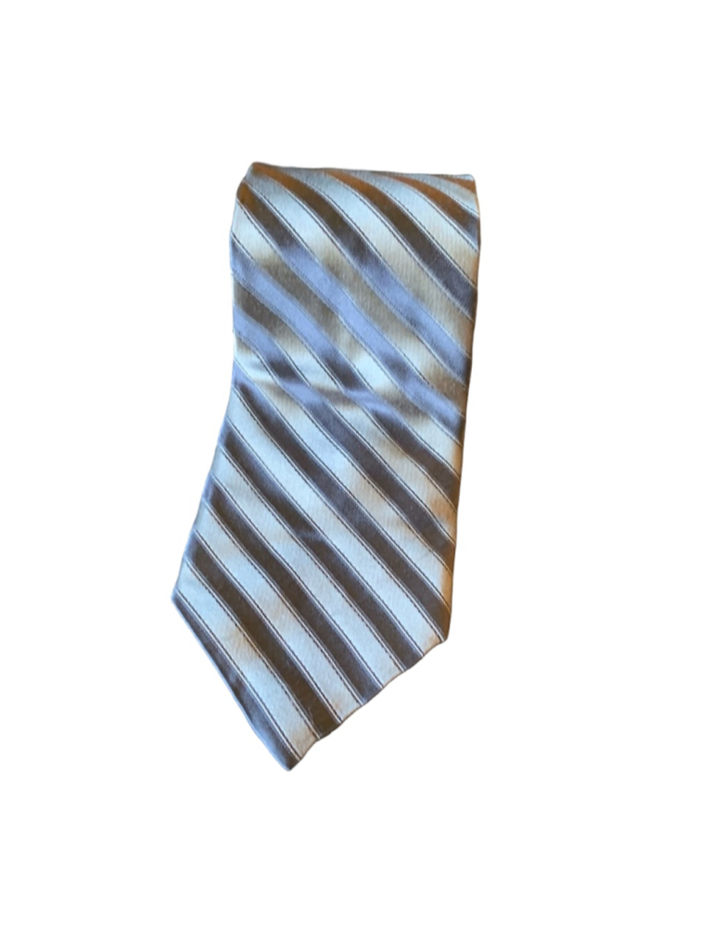 Men's Calvin Klein Necktie silver blue Striped Silk